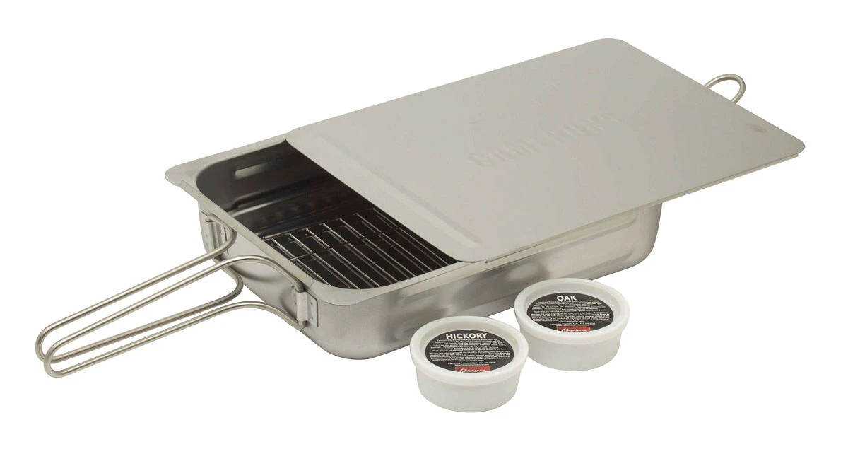 Camerons Rookoven 38 X 28 Cm Rvs Met 2 Bakjes Rookhout 1 Camerons Rookoven 38 X 28 Cm Rvs Met 2 Bakjes Rookhout