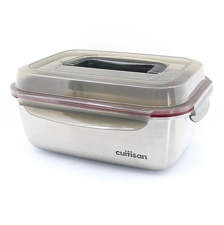 Cuitisan Foodcontainer Rechthoekig Met Handgreep 2800 Ml Rvs