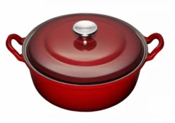 Le Creuset Faitout Braadpan Met Plaatstalen Deksel 4,9 Liter ø 28 Cm Gietijzer Rood