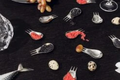 Alessi GIMR01S4 Moscardino Multifunctioneel Bestek Rvs 4 Stuks -Keuken Grill Winkel scheda prodotto moscardino en overview